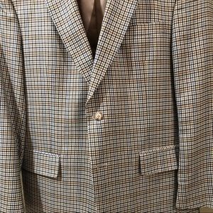 Jos. A. Bank Cream Gingham Blazer